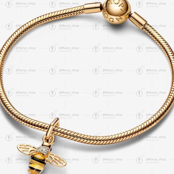 Pandora Sparkling Bee Dangle Charm - Picture 3 of 6